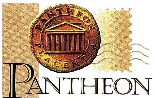 Logo di Pantheon il convegno numismatico filatelico e cartofilo di Piacenza