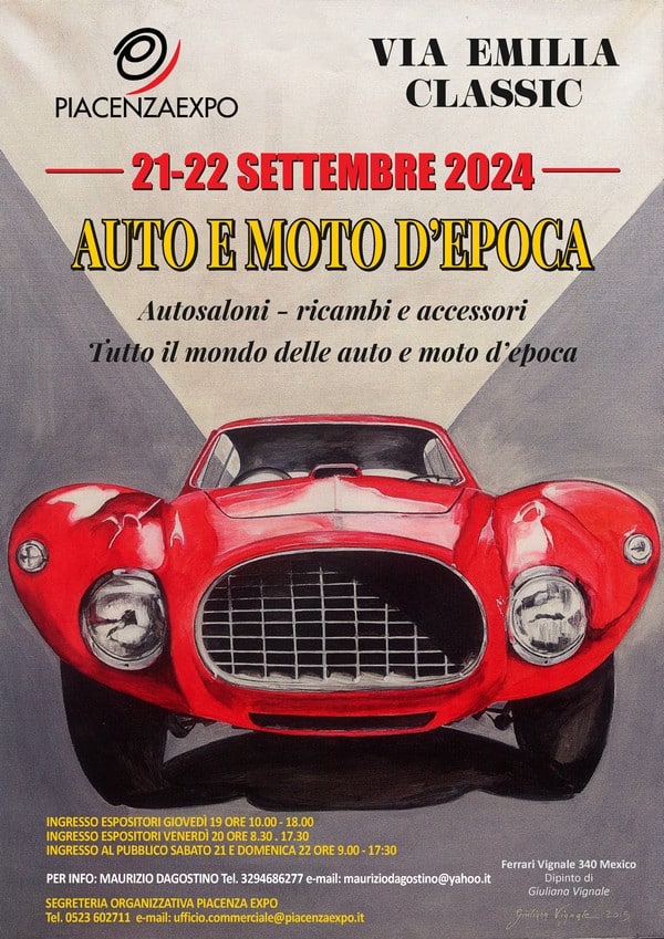 Un settembre Vintage con Via Emilia Classica a Piacenza Expo